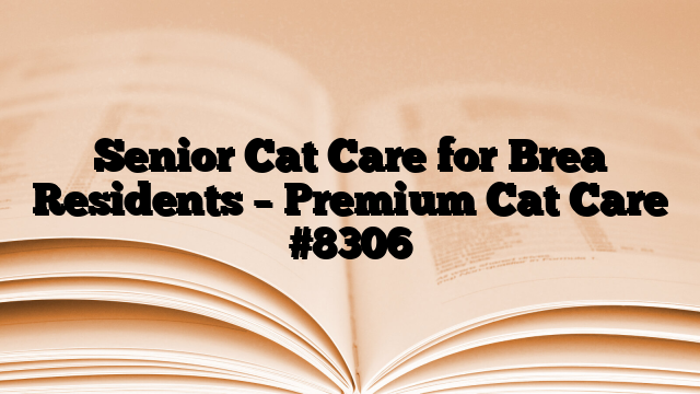 Senior Cat Care for Brea Residents – Premium Cat Care