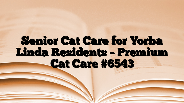 Senior Cat Care for Yorba Linda Residents – Premium Cat Care