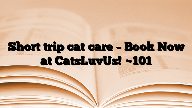Short trip cat care – Book Now at CatsLuvUs!