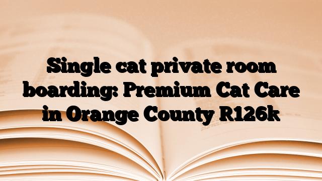 Single cat private room boarding: Premium Cat Care in Orange County