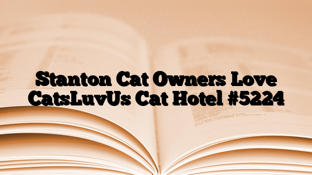 Stanton Cat Owners Love CatsLuvUs Cat Hotel
