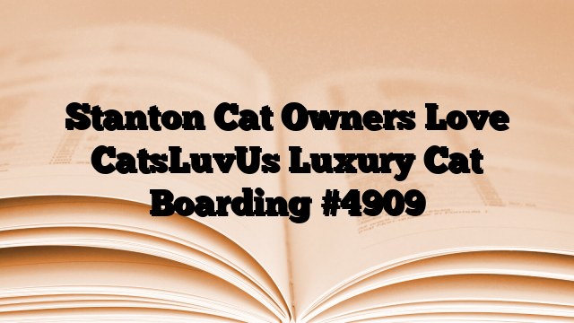 Stanton Cat Owners Love CatsLuvUs Luxury Cat Boarding