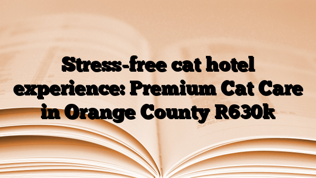 Stress-free cat hotel experience: Premium Cat Care in Orange County