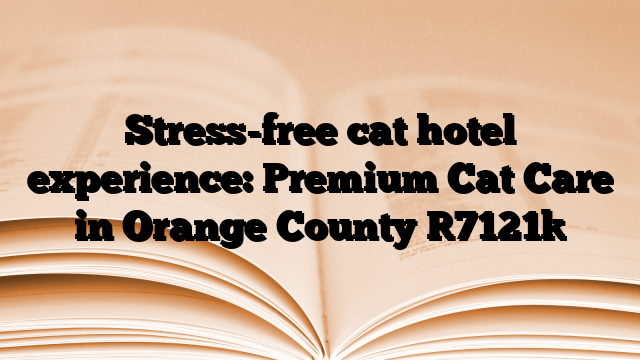 Stress-free cat hotel experience: Premium Cat Care in Orange County