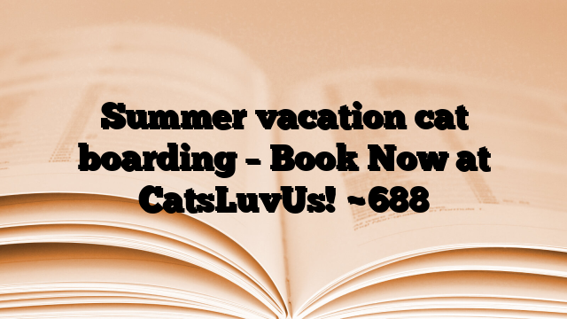 Summer vacation cat boarding – Book Now at CatsLuvUs!