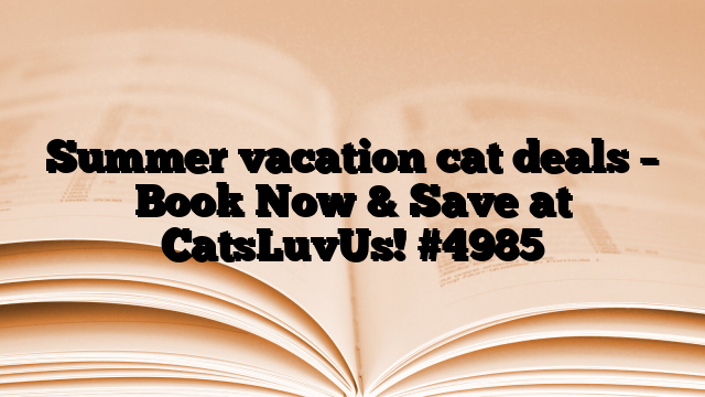 Summer vacation cat deals – Book Now & Save at CatsLuvUs!