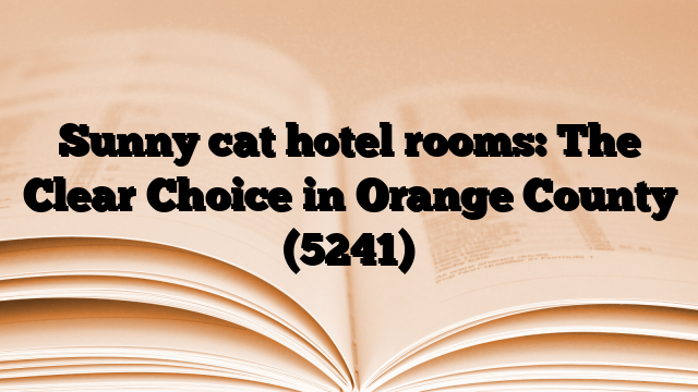 Sunny cat hotel rooms: The Clear Choice in Orange County