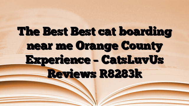 The Best Best cat boarding near me Orange County Experience – CatsLuvUs Reviews