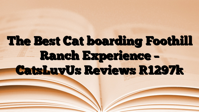 The Best Cat boarding Foothill Ranch Experience – CatsLuvUs Reviews