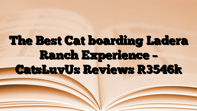 The Best Cat boarding Ladera Ranch Experience – CatsLuvUs Reviews