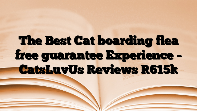 The Best Cat boarding flea free guarantee Experience – CatsLuvUs Reviews