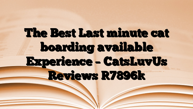 The Best Last minute cat boarding available Experience – CatsLuvUs Reviews
