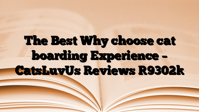 The Best Why choose cat boarding Experience – CatsLuvUs Reviews