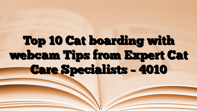 Top 10 Cat boarding with webcam Tips from Expert Cat Care Specialists