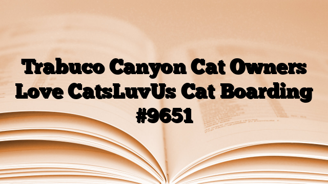 Trabuco Canyon Cat Owners Love CatsLuvUs Cat Boarding
