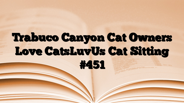 Trabuco Canyon Cat Owners Love CatsLuvUs Cat Sitting