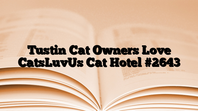 Tustin Cat Owners Love CatsLuvUs Cat Hotel