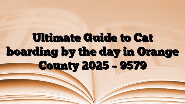 Ultimate Guide to Cat boarding by the day in Orange County 2025