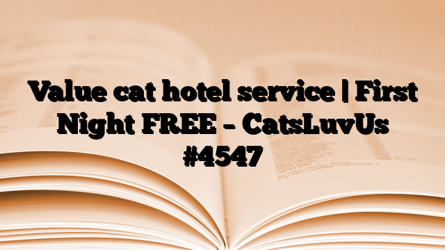 Value cat hotel service | First Night FREE – CatsLuvUs