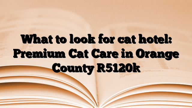 What to look for cat hotel: Premium Cat Care in Orange County