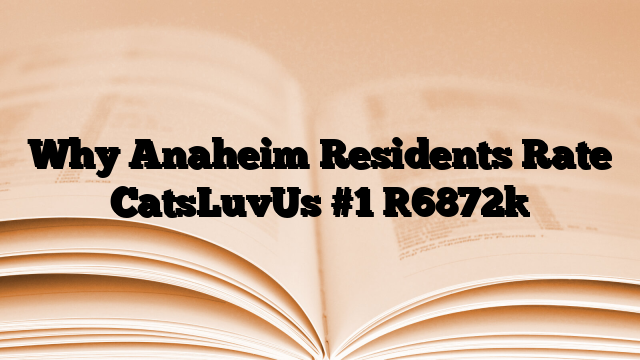 Why Anaheim Residents Rate CatsLuvUs #1