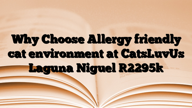 Why Choose Allergy friendly cat environment at CatsLuvUs Laguna Niguel