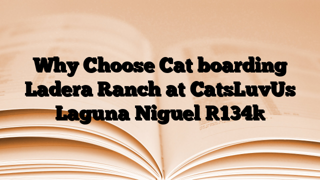 Why Choose Cat boarding Ladera Ranch at CatsLuvUs Laguna Niguel