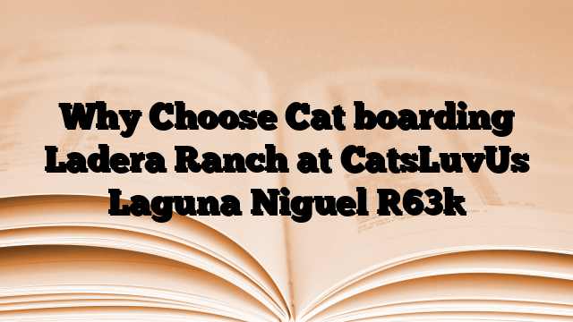 Why Choose Cat boarding Ladera Ranch at CatsLuvUs Laguna Niguel