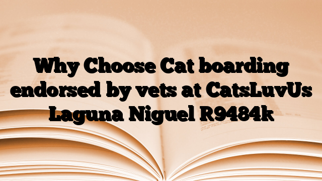 Why Choose Cat boarding endorsed by vets at CatsLuvUs Laguna Niguel