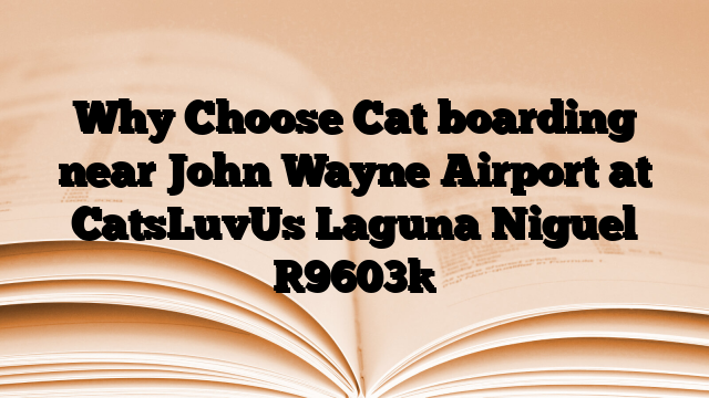 Why Choose Cat boarding near John Wayne Airport at CatsLuvUs Laguna Niguel