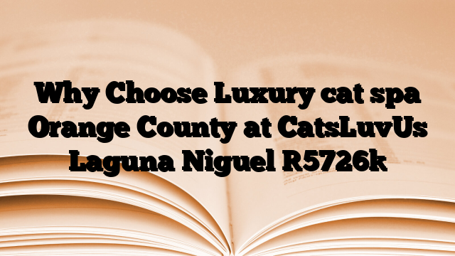 Why Choose Luxury cat spa Orange County at CatsLuvUs Laguna Niguel