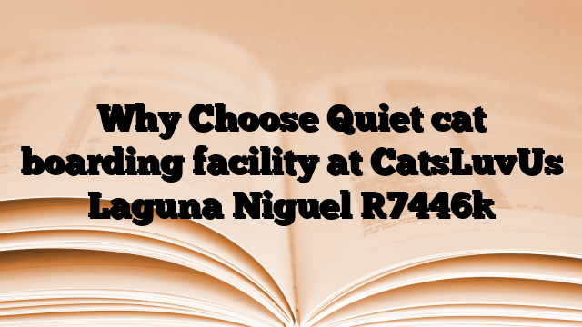 Why Choose Quiet cat boarding facility at CatsLuvUs Laguna Niguel