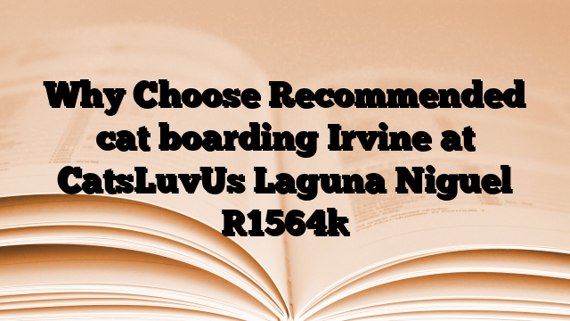 Why Choose Recommended cat boarding Irvine at CatsLuvUs Laguna Niguel