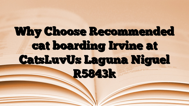 Why Choose Recommended cat boarding Irvine at CatsLuvUs Laguna Niguel