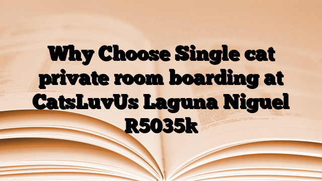 Why Choose Single cat private room boarding at CatsLuvUs Laguna Niguel