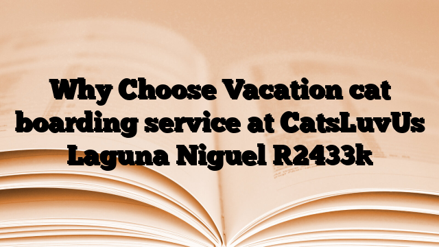Why Choose Vacation cat boarding service at CatsLuvUs Laguna Niguel
