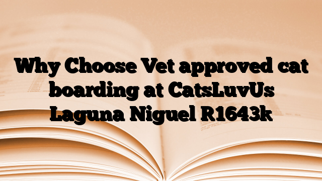 Why Choose Vet approved cat boarding at CatsLuvUs Laguna Niguel