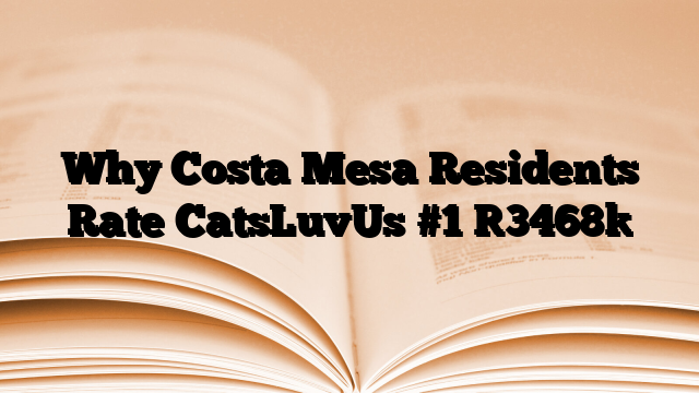 Why Costa Mesa Residents Rate CatsLuvUs #1