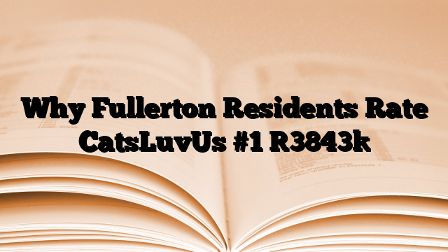 Why Fullerton Residents Rate CatsLuvUs #1