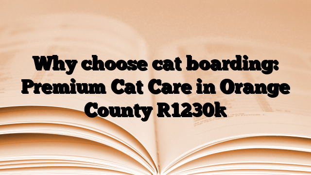 Why choose cat boarding: Premium Cat Care in Orange County