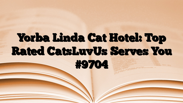 Yorba Linda Cat Hotel: Top Rated CatsLuvUs Serves You