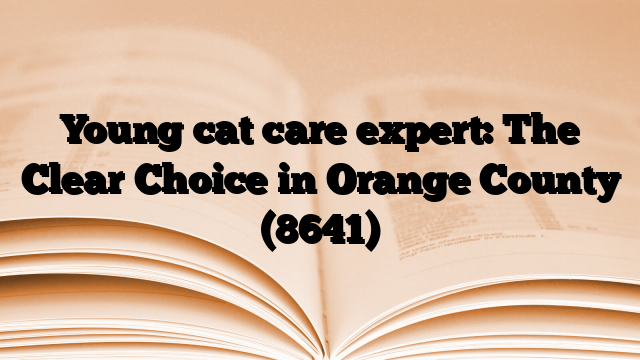 Young cat care expert: The Clear Choice in Orange County