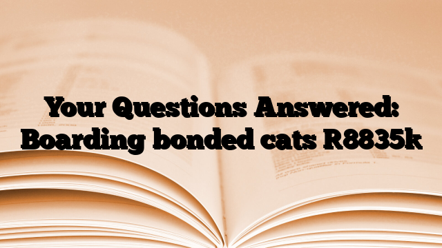 Your Questions Answered: Boarding bonded cats