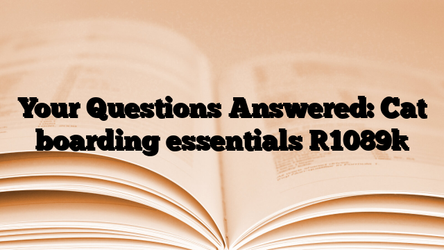 Your Questions Answered: Cat boarding essentials