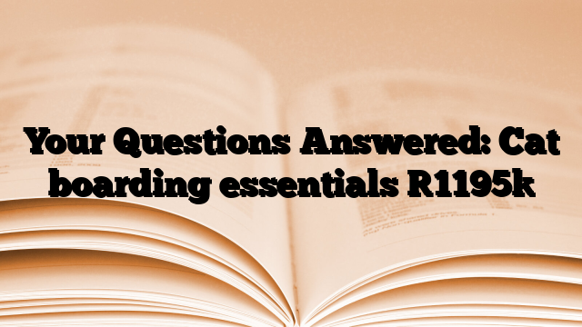 Your Questions Answered: Cat boarding essentials