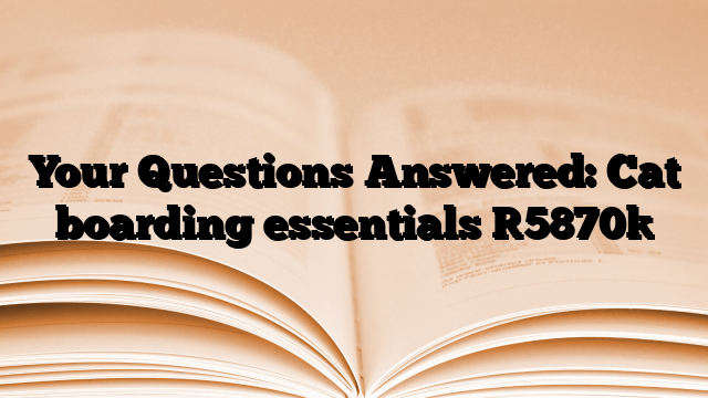 Your Questions Answered: Cat boarding essentials