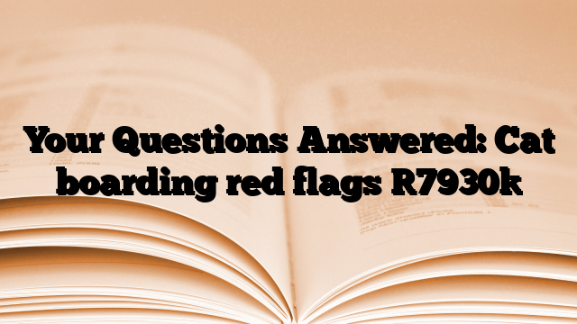 Your Questions Answered: Cat boarding red flags