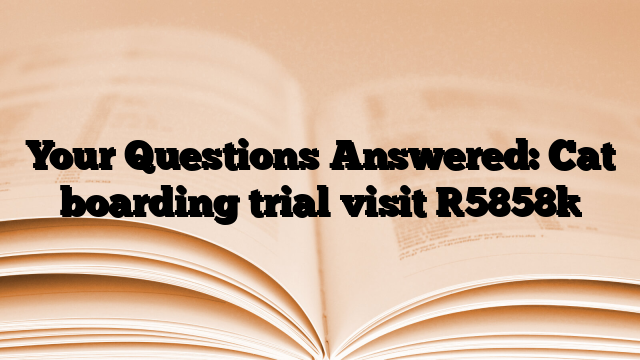 Your Questions Answered: Cat boarding trial visit