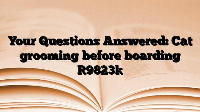 Your Questions Answered: Cat grooming before boarding