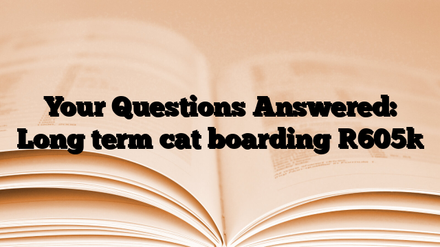 Your Questions Answered: Long term cat boarding